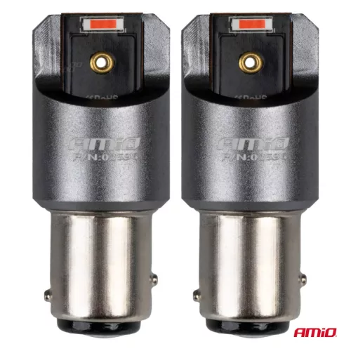 AMiO LED CANBUS PRO sorozat BAY15D P21/5W 2x1860SMD piros 12/24V FULL CANBUS (03596)