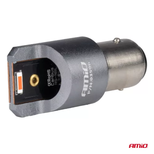 AMiO LED CANBUS PRO sorozat BAY15D P21/5W 2x1860SMD piros 12/24V FULL CANBUS (03596)