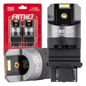   AMiO LED CANBUS PRO sorozat P27/7W 2x3157 SMD fehér 12V 24V (03598)