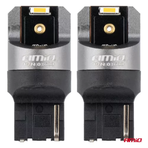 AMiO LED CANBUS PRO sorozat WY21W 2x1860 SMD borostyánsárga 12V 24V (03600)