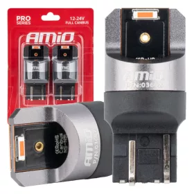   AMiO LED CANBUS PRO sorozat W21/5W 2x1860 SMD piros 12V 24V (03602)