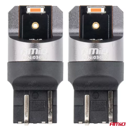 AMiO LED CANBUS PRO sorozat W21/5W 2x1860 SMD piros 12V 24V (03602)