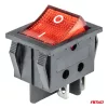 AMiO téglalap alakú kapcsoló 12V/230V (– piros fény) BU02 (03613)
