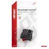 AMiO téglalap alakú kapcsoló 12V/230V (– piros fény) BU02 (03613)