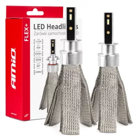   AMiO LED fényszóróizzók FLEX+ sorozat H1 CANBUS 6000K 12-24V (03655/01081)