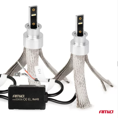 AMiO LED fényszóróizzók FLEX+ sorozat H3 CANBUS 6000K 12-24V (03656)
