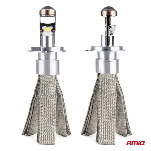 AMiO LED autóizzók FLEX+ sorozat H4 lencsés 12V 24V 6000K CANBUS (03658)