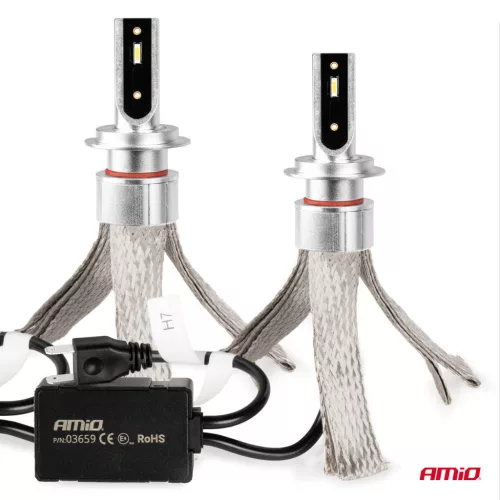 AMiO LED fényszóróizzók FLEX+ sorozat H7 CANBUS 6000K 12-24V (03659/01083)