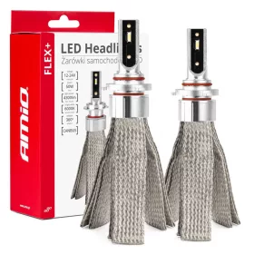   AMiO LED fényszóróizzók FLEX+ sorozat HB3 9005/HIR1 9011/H10 CANBUS 6000K 12-24V (03664/01087)