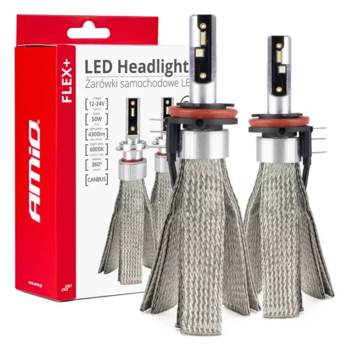 AMiO LED autóizzók FLEX+ H15 6000K sorozat 12V 24V CANBUS (03666/01080)