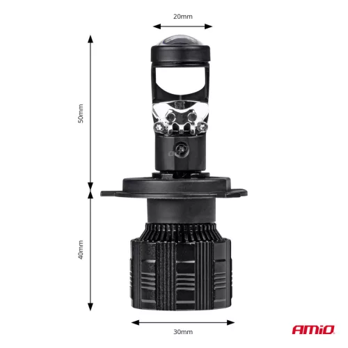 AMiO LED fényszóróizzók H4 PL lencsés sorozat (03667)
