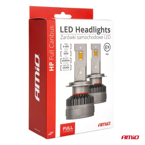 AMiO LED fényszóróizzók HP sorozat H3 12-24V 6500k (03672)