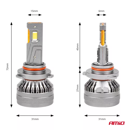 AMiO LED fényszóróizzók HP sorozat HB4 9006 CANBUS (03679)
