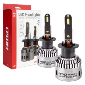   AMiO LED fényszóróizzók K3 sorozat H1 12V 6000K CANBUS (03680)