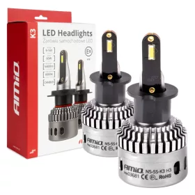   AMiO LED fényszóróizzók K3 sorozat H3 12V 6000K CANBUS (03681)