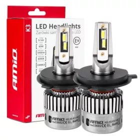   AMiO LED fényszóróizzók K3 sorozat H4/H19 12V 6000K CANBUS (03682)