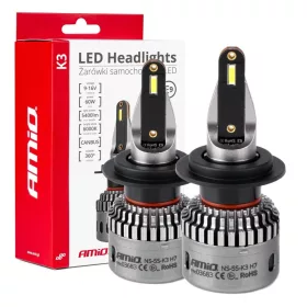   AMiO LED fényszóróizzók K3 sorozat H7 12V 6000K CANBUS (03683)