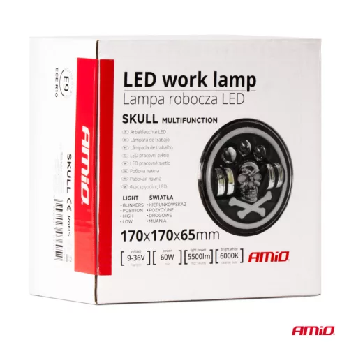 AMiO munkalámpa többfunkciós 9-36V 60W (03695)