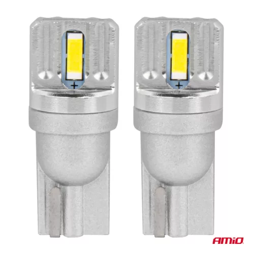 AMiO LED izzók STANDARD T10 W5W 2x1860 SMD fehér 12V/24V (03719)