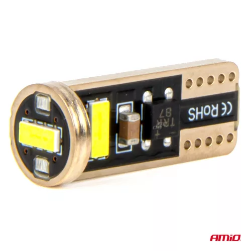 AMiO LED izzók CANBUS T10e W5W 3x2055 SMD fehér 12V/24V 12V/24V (03720)