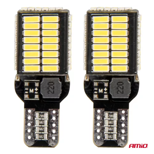AMiO LED izzók CANBUS PRO sorozat T15e W16W 54x4014 SMD fehér 12V/24V (03724)