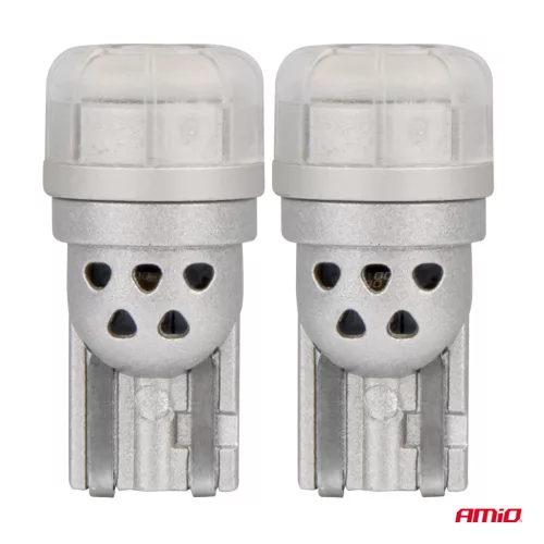 AMiO LED izzók 360 Pure fény sorozat STANDARD T10 W5W 3x3020 SMD fehér 12V/24V (03725)