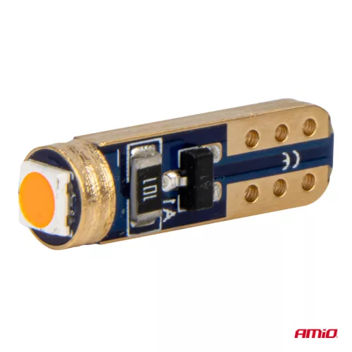 AMiO LED izzók STANDARD piros T5 12V 3030 1LED HP (03727)
