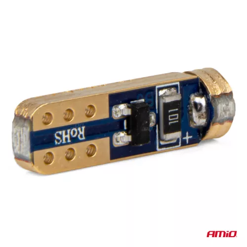 AMiO LED izzók STANDARD piros T5 12V 3030 1LED HP (03727)