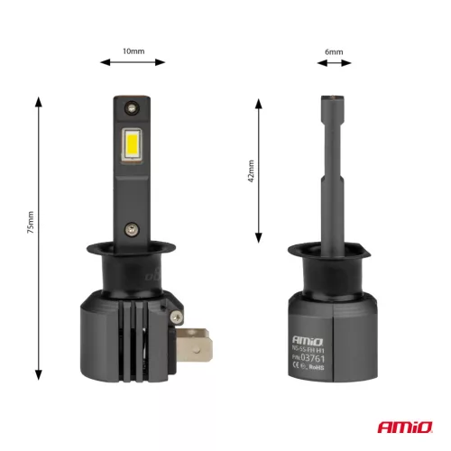 AMiO LED fényszóróizzók X4-sorozat AVIATOR H1 6500K max. 44W (03761)