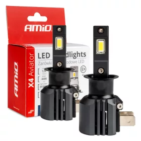   AMiO LED fényszóróizzók X4-sorozat AVIATOR H3 6500K max. 44W (03762)