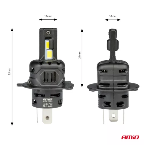 AMiO LED fényszóróizzók X4-sorozat AVIATOR H4/H19 6500K max. 44W (03763)