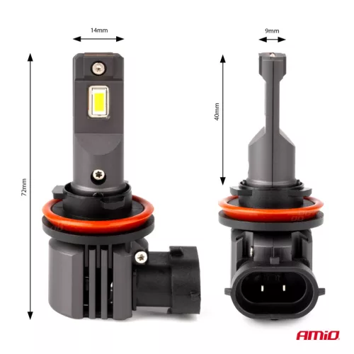 AMiO LED fényszóróizzók X4-sorozat AVIATOR H8/H9/H11/H16 6500K max. 44W (03765)