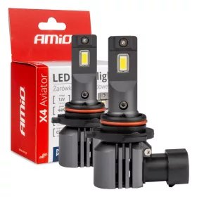   AMiO LED fényszóróizzók X4-sorozat AVIATOR HB4 9006 6500K max. 44W (03767)