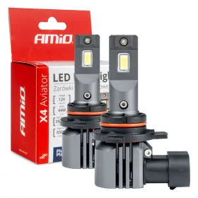   AMiO LED fényszóróizzók X4-sorozat AVIATOR HIR2 9012 6500K max. 44W (03768)