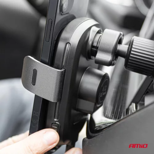 AMiO telefontartó vezeték nélküli töltővel 15W (03778)