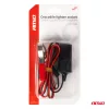AMiO szivargyújtóaljzat-adapter krokodilcsipeszekkel, 12/24 V, 100 cm (03804)