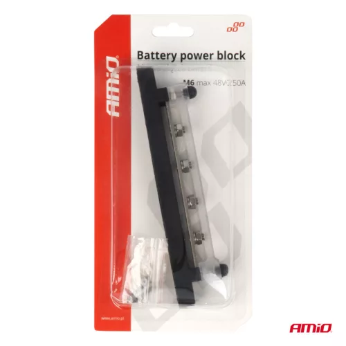 AMiO pozitív elosztósín M6 12V - 48V 150A (03808)