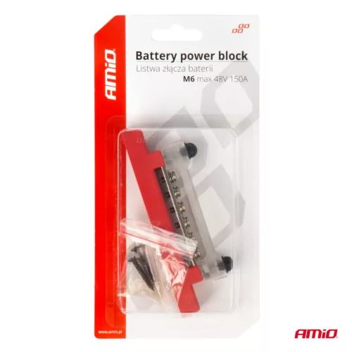 AMiO pozitív elosztósín M6 12V - 48V 150A (03810)
