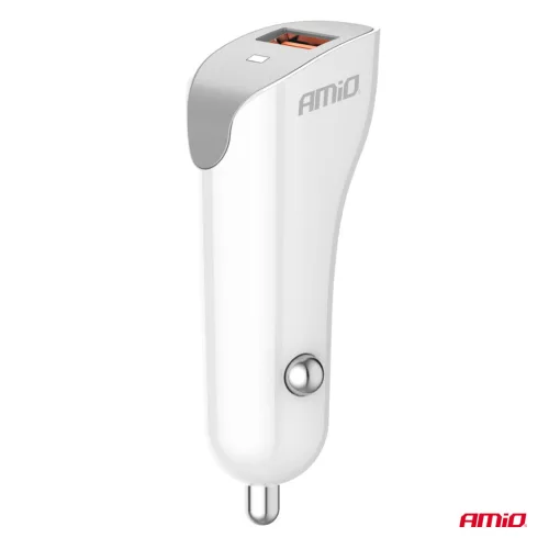 AMiO autós töltő USB-A 2.1A 12/24V (03873)