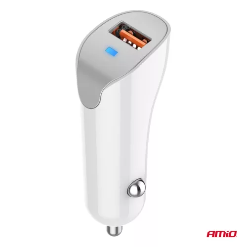 AMiO autós töltő USB-A 2.1A 12/24V (03873)