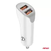 AMiO autós töltő 2x USB-A 2.1A 12/24V (03874)