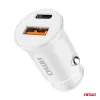 AMiO autós töltő USB-A + USB-C 20W 12/24V (03877)