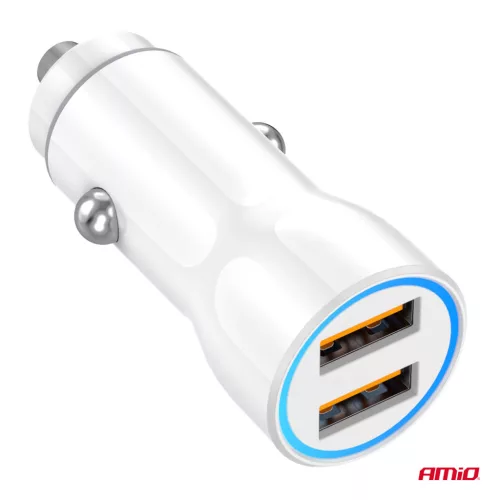 AMiO autós töltő 2xUSB-a 12/24V (03879)