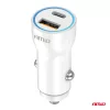 AMiO autós töltő USB-A + USB-C 20W 12/24V (03881)
