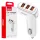 AMiO autós töltő 3x USB-A 3.1A 12/24V (03885)