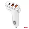 AMiO autós töltő 2x USB-A + USB-C 38W 12/24V (03886)