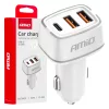 AMiO autós töltő 2x USB-A + USB-C 32W 12/24V (03890)