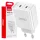 AMiO hálózati töltő 2xUSB-C 40W gyorstöltés 230V (03892)