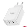 AMiO hálózati töltő 2xUSB-C 40W gyorstöltés 230V (03892)