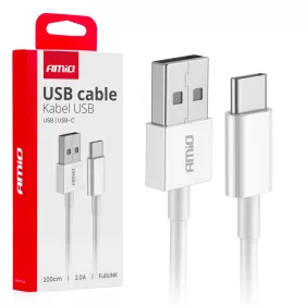 AMiO USB–USB-C kábel 2A 200cm FullLINK (03894)